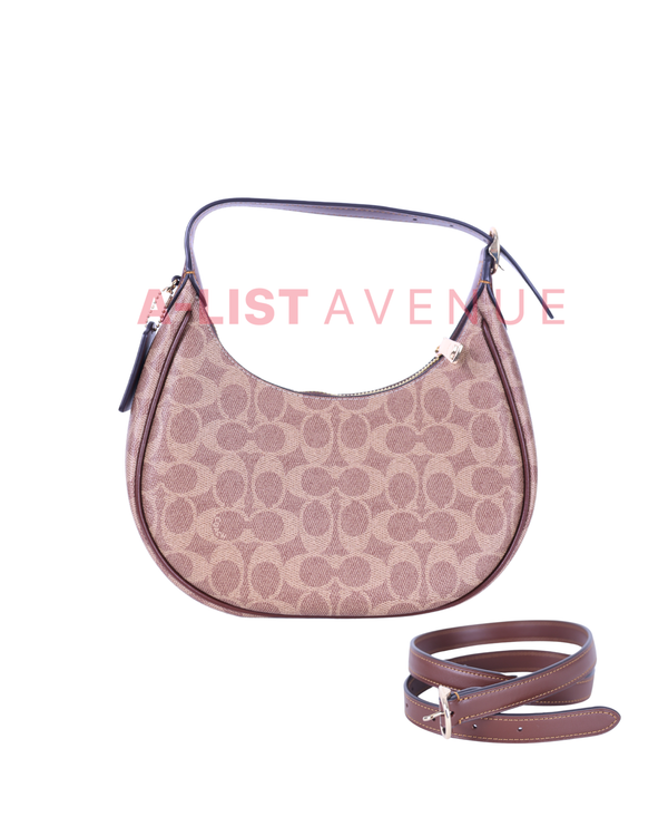 Coach Emily Shoulder Bag In Signature Canvas Tan/Brown