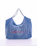 Chanel Light Denim Bag With Free Phone Holder Sling