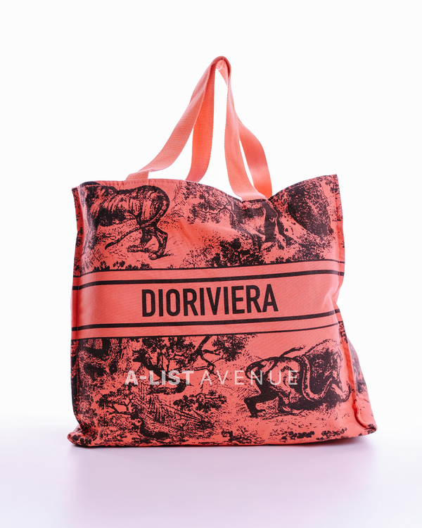 Dior Tote Bag in Salmon Pink  With Pouch