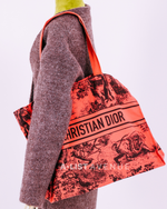 Dior Tote Bag in Salmon Pink  With Pouch