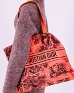 Dior Tote Bag in Salmon Pink  With Pouch