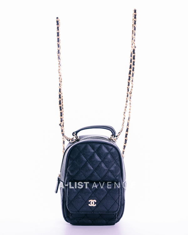 Chanel Caviar Mini Backpack In Black