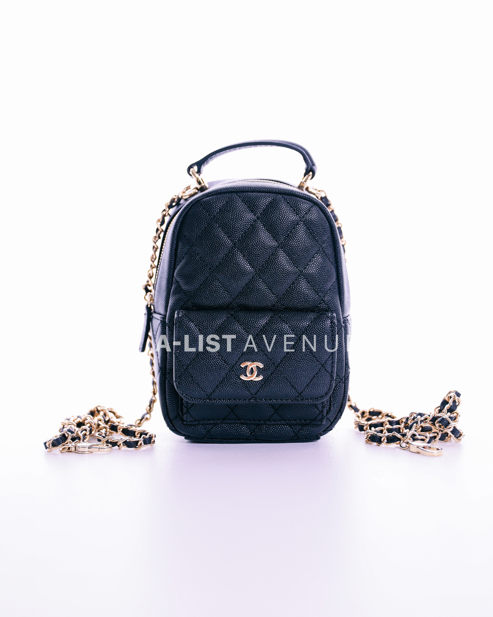 Chanel Caviar Mini Backpack In Black