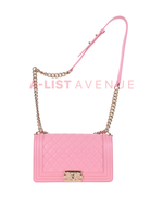 Chanel Pink Quilted Lambskin Medium boy Bag