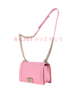 Chanel Pink Quilted Lambskin Medium boy Bag