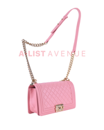 Chanel Pink Quilted Lambskin Medium boy Bag