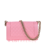 Chanel Pink Quilted Lambskin Medium boy Bag