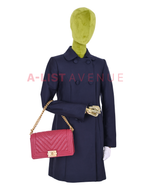 Chanel Le Boy Old Medium in Red Chevron Caviar Leather & Aged Gold Hardware Series 26