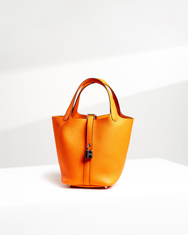 Hermes Picotin Lock 18 Orange PHW