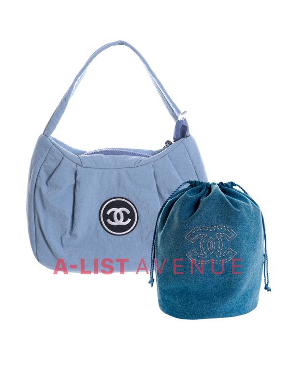 Chanel Shoulder Bag With Drawstring Pouch